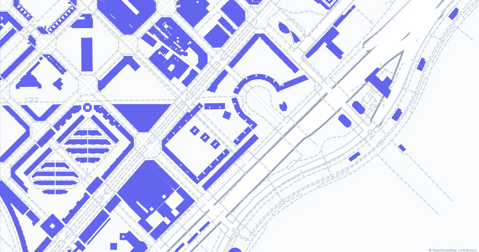Buildings and roads layers